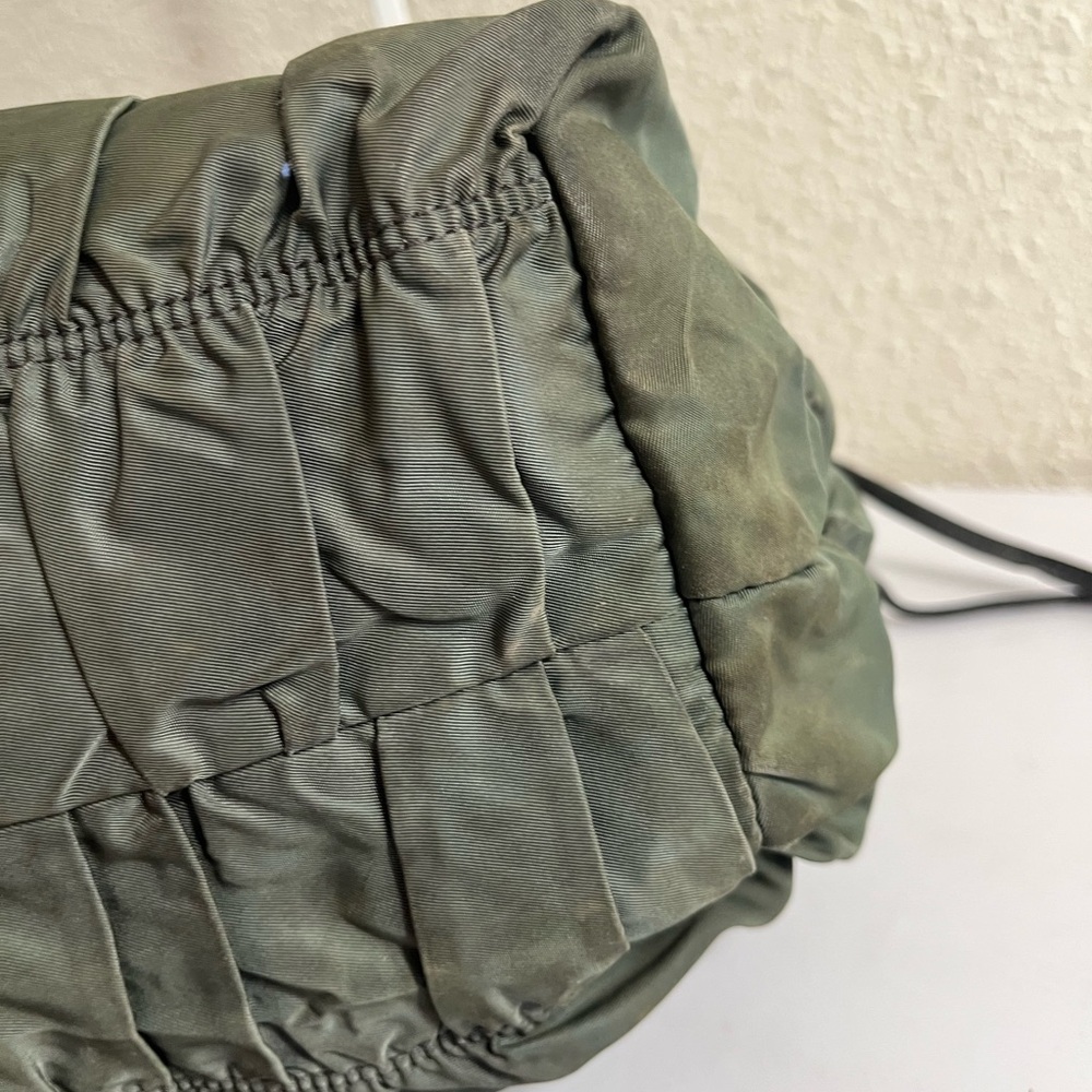 Prada Olive Green Quilted Nylon Tote with Gold Hardware - Picture 11 of 16